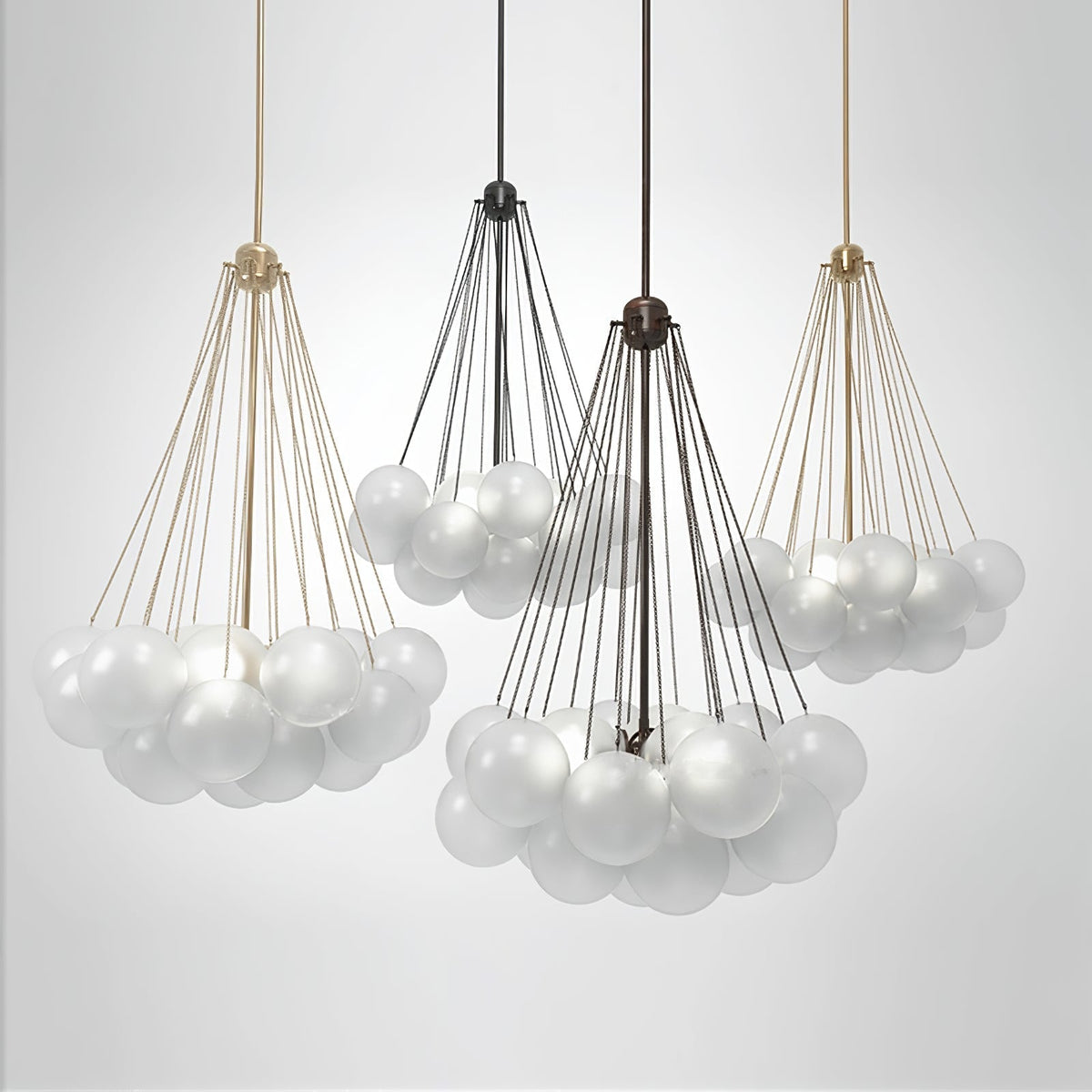 Lustra Chandelier Bubble Frosted Glass