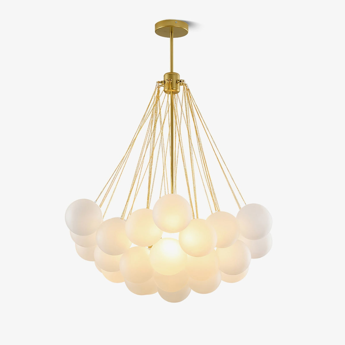 Lustra Chandelier Bubble Frosted Glass