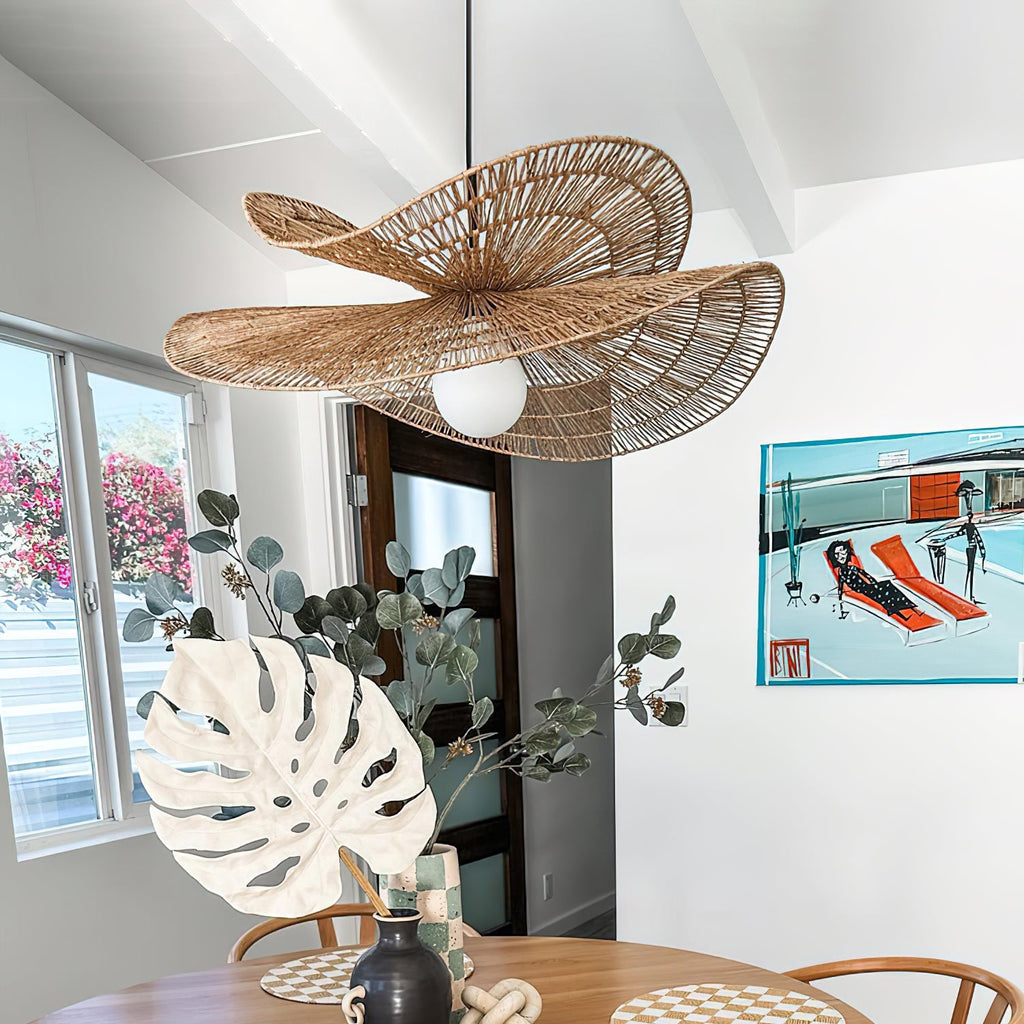 Bukolische Pendant Lamp Rattan Bloom