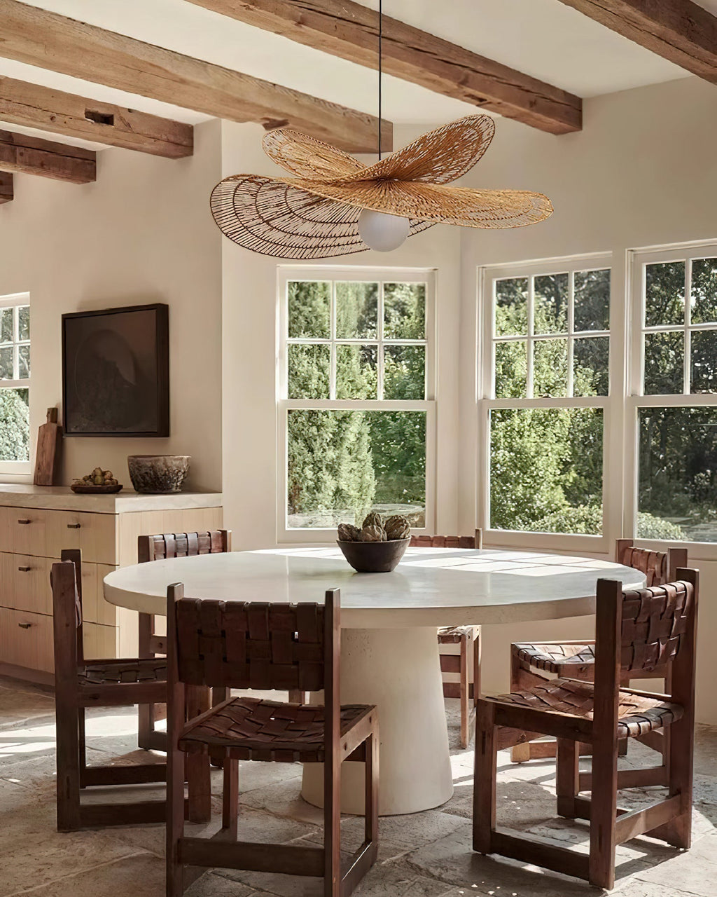 Bukolische Pendant Lamp Rattan Bloom