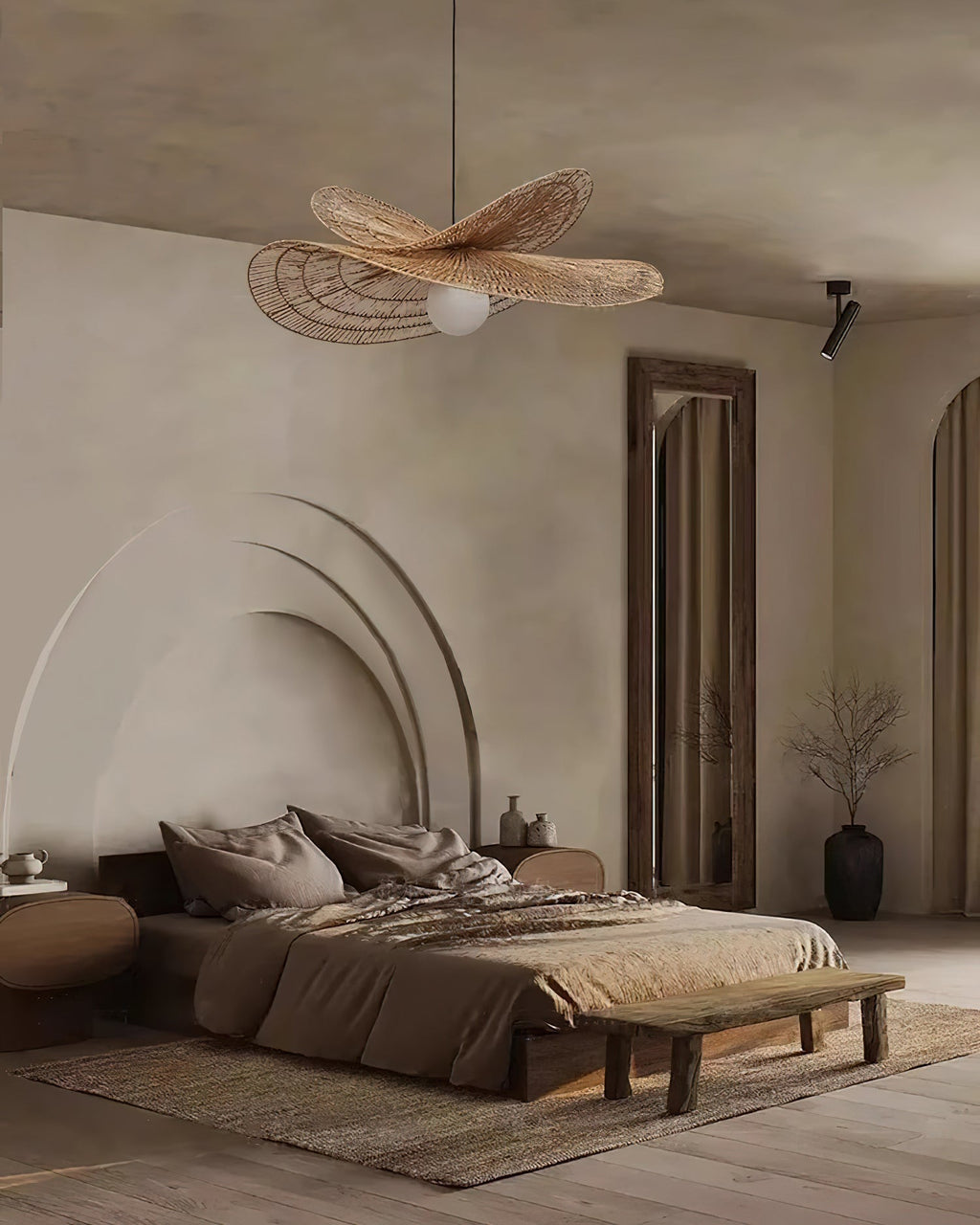 Bukolische Pendant Lamp Rattan Bloom