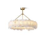 Burton Chandelier Alabaster Layered Halo
