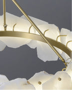Burton Chandelier Alabaster Layered Halo