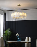 Burton Chandelier Alabaster Layered Halo