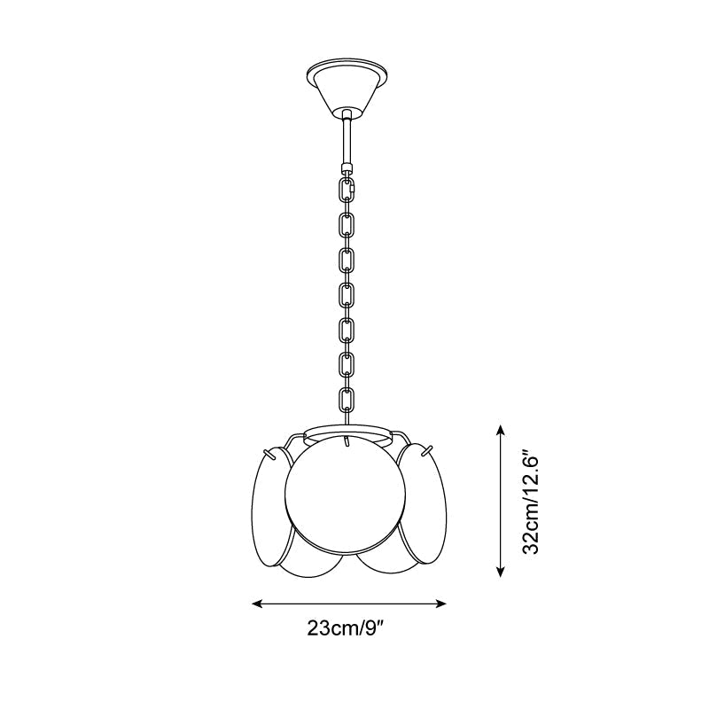 Caelina Pendant Lamp Swirling Glass Discs