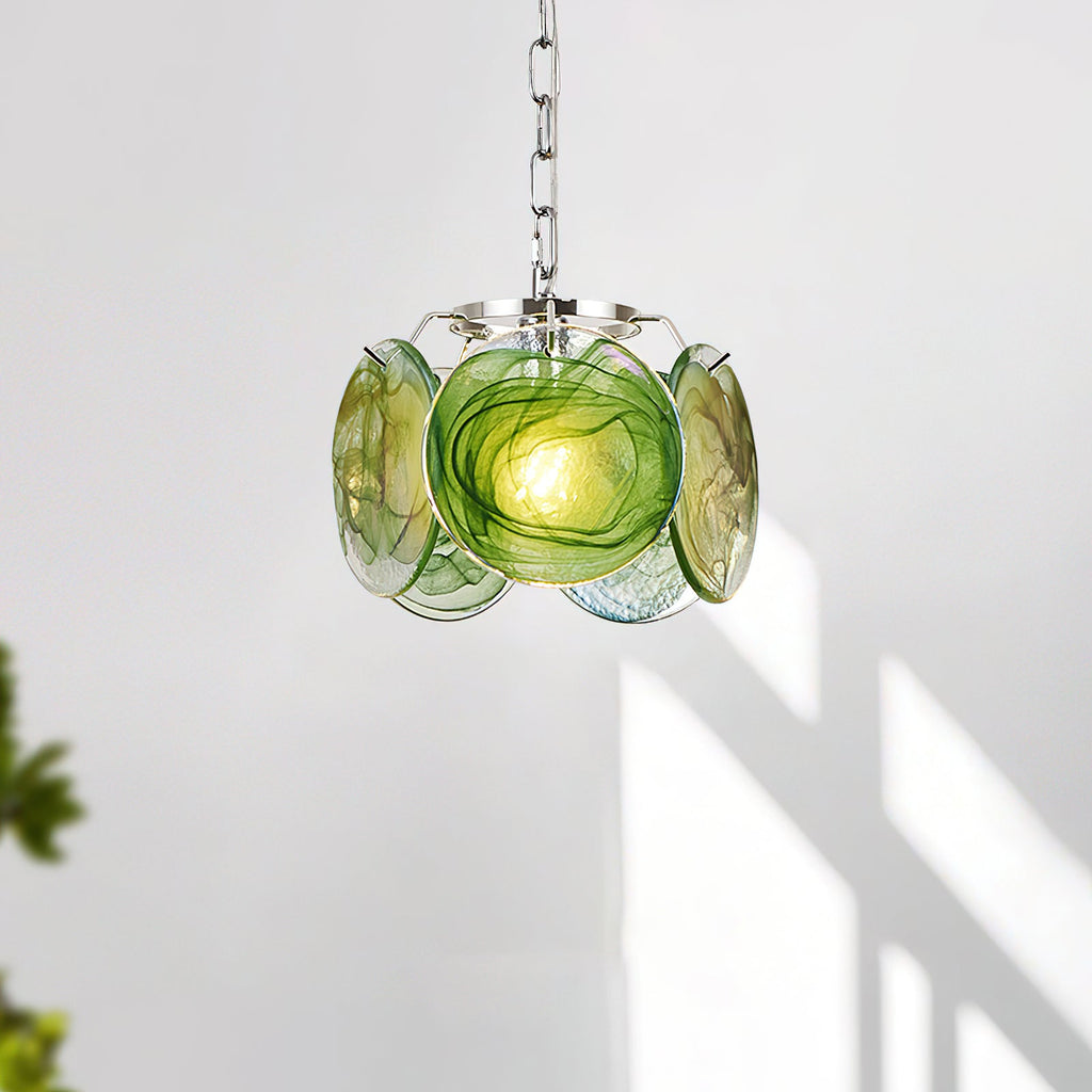 Caelina Pendant Lamp Swirling Glass Discs
