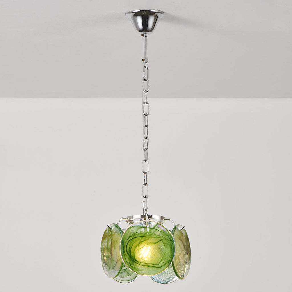 Caelina Pendant Lamp Swirling Glass Discs