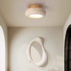 Ritta Mini Donut   Travertine Ceiling Light