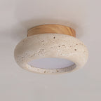 Ritta Mini Donut   Travertine Ceiling Light