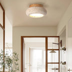 Ritta Mini Donut   Travertine Ceiling Light