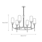 Aurora Vintage Industrial Brass Fabric Chandelier