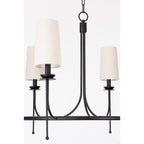Aurora Vintage Industrial Brass Fabric Chandelier