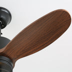 Ronan Industrial Wood Ceiling Fan Light