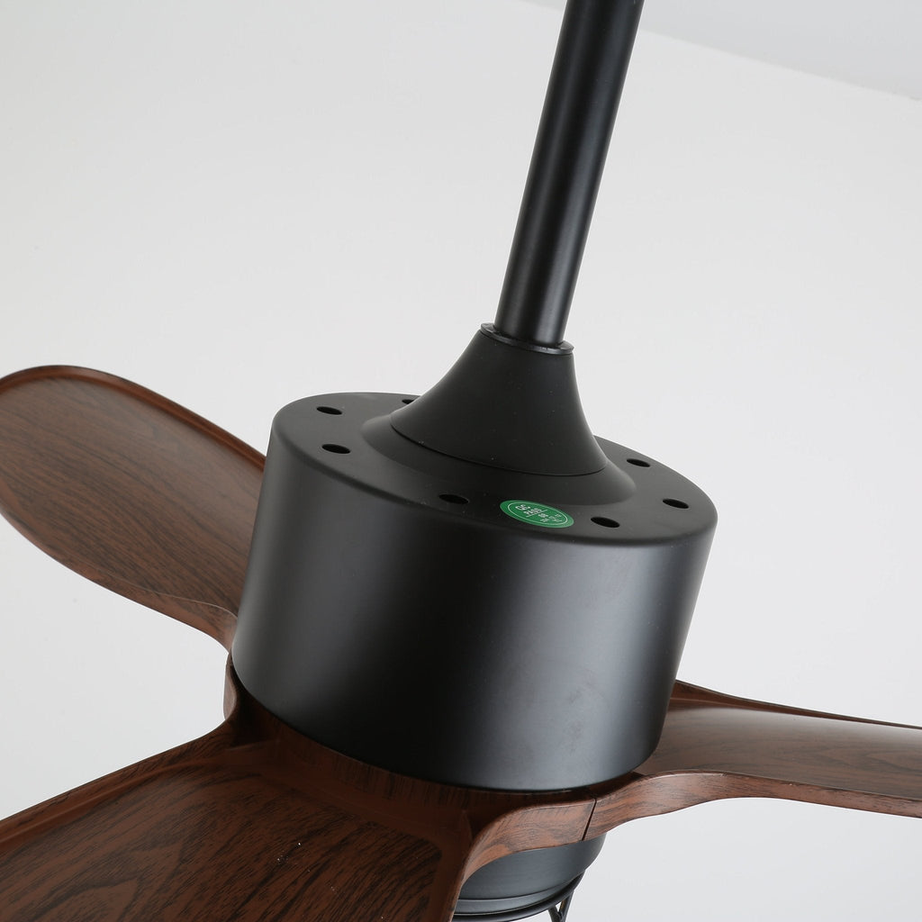 Ronan Industrial Wood Ceiling Fan Light