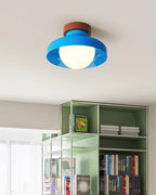 Solvane Blue Flush Mount Ceiling Light