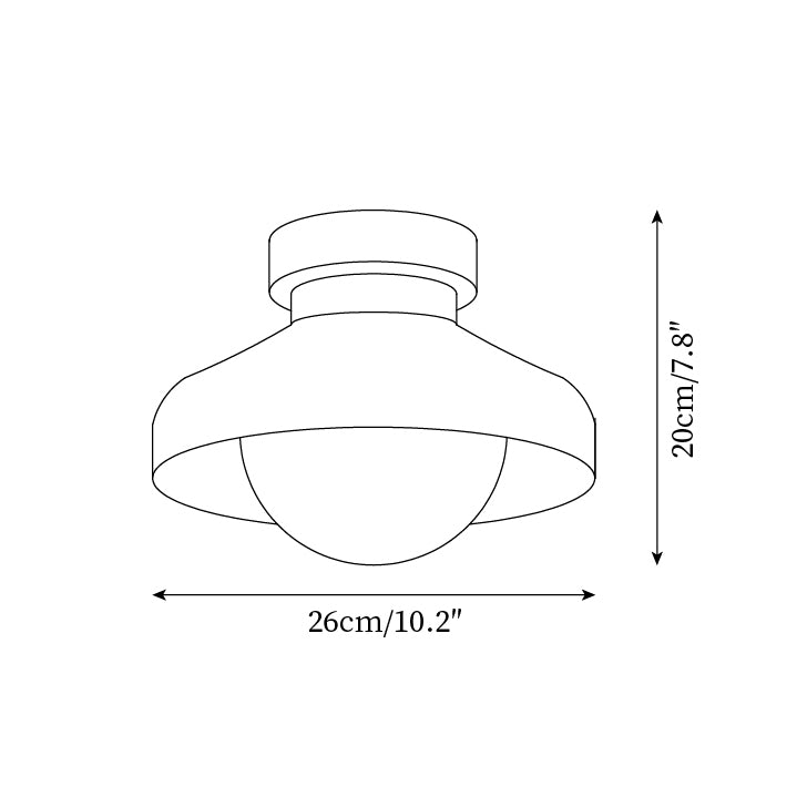 Solvane Blue Flush Mount Ceiling Light