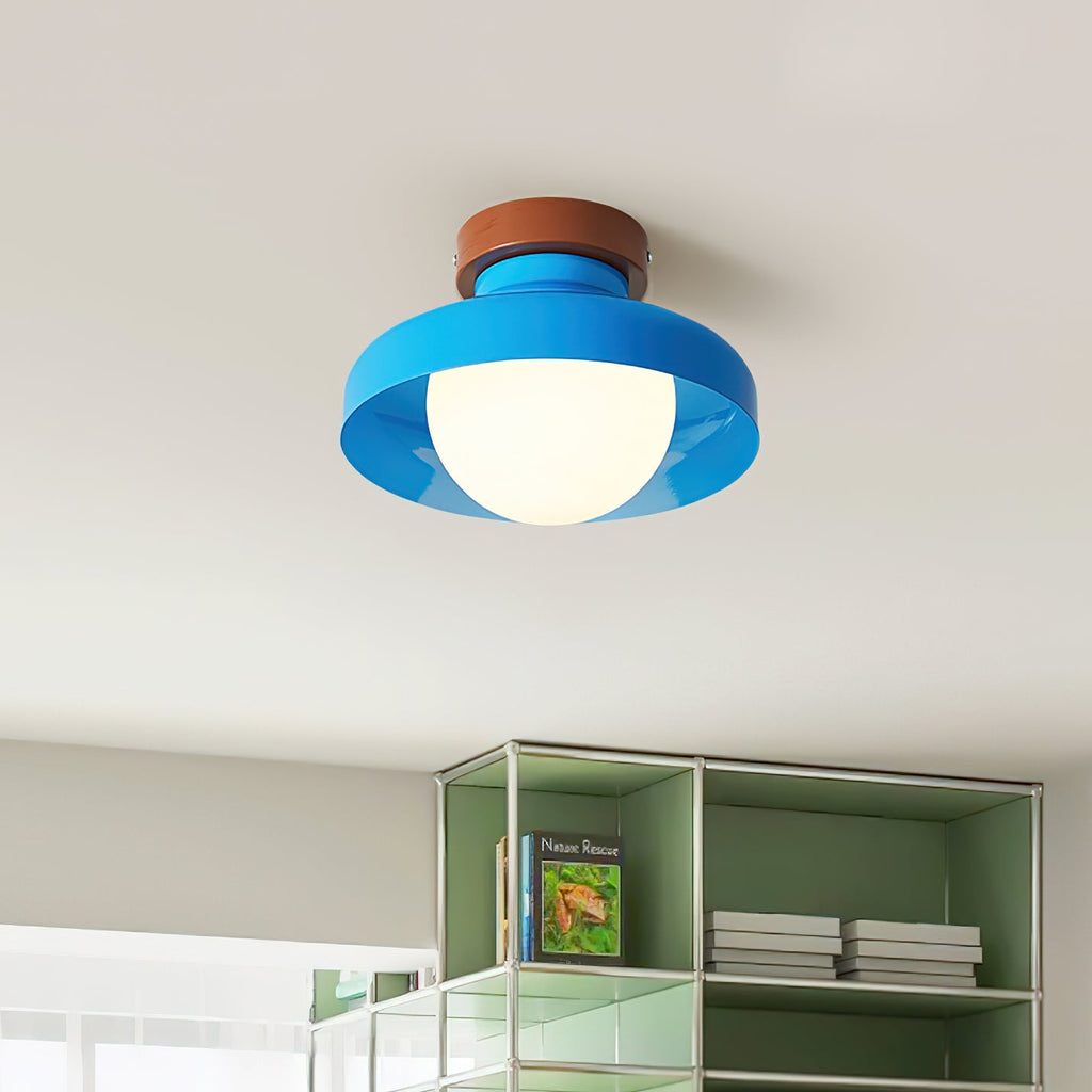 Solvane Blue Flush Mount Ceiling Light