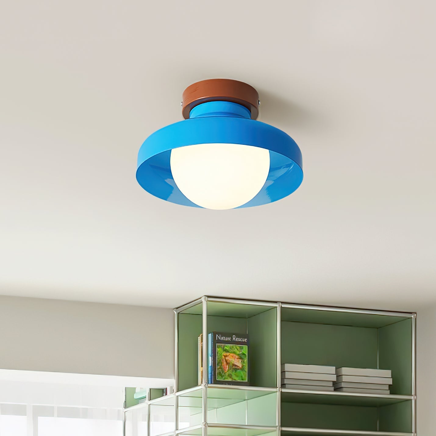 Solvane Blue Flush Mount Ceiling Light