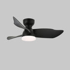 Mirella Silver Wood Ceiling Fan Light