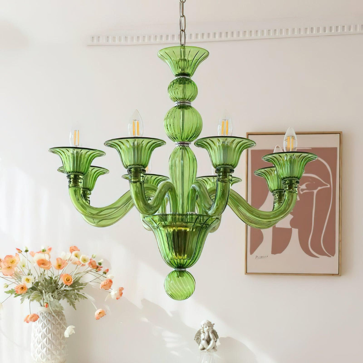 Aurora Chandelier Murano Glass Exotic