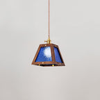 Calvi Pendant Lamp Floral-Patterned Glass Vintage