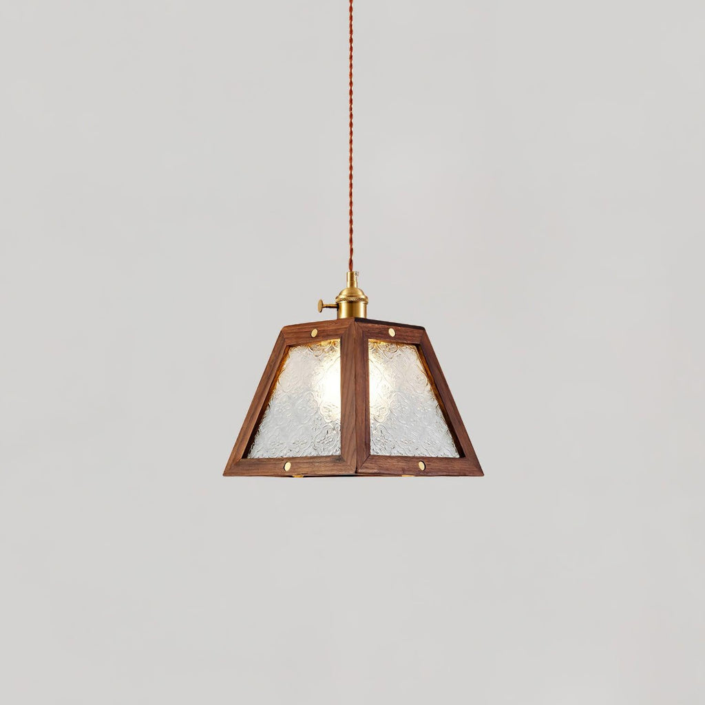 Calvi Pendant Lamp Floral-Patterned Glass Vintage
