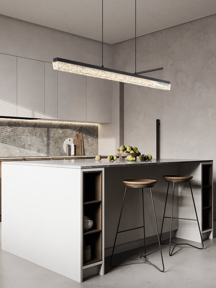 Lustra Pendant Light Black Acrylic Linear