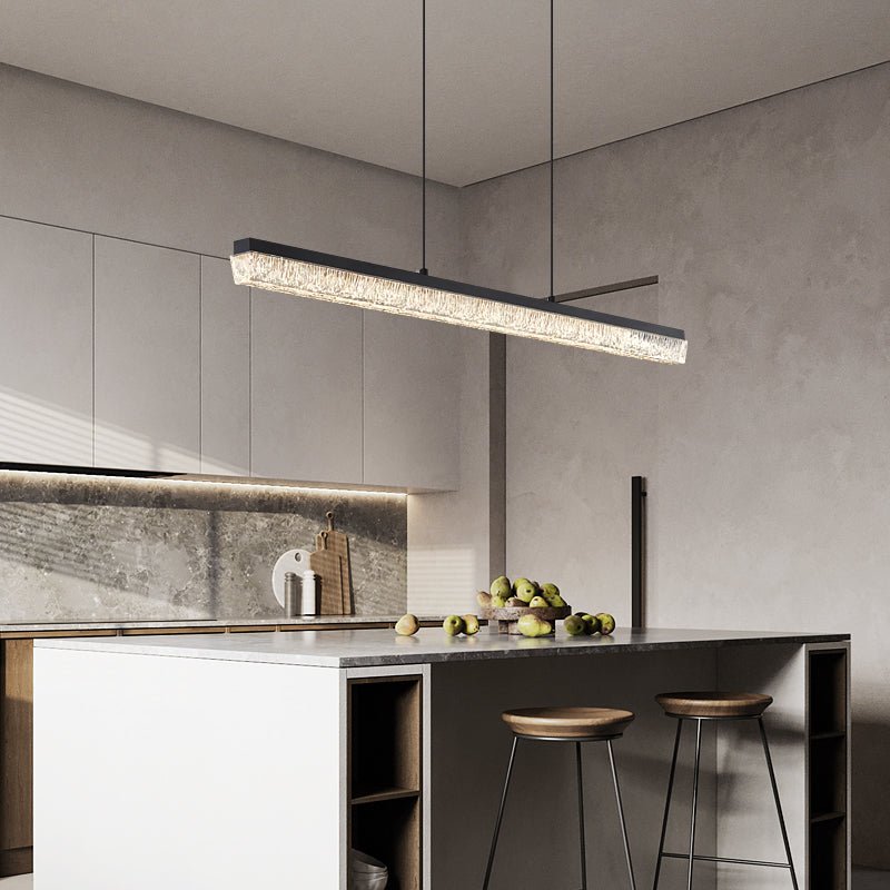 Lustra Pendant Light Black Acrylic Linear