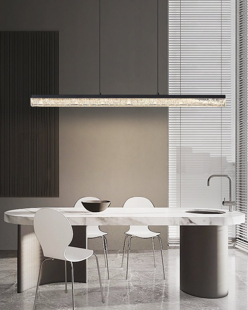 Lustra Pendant Light Black Acrylic Linear
