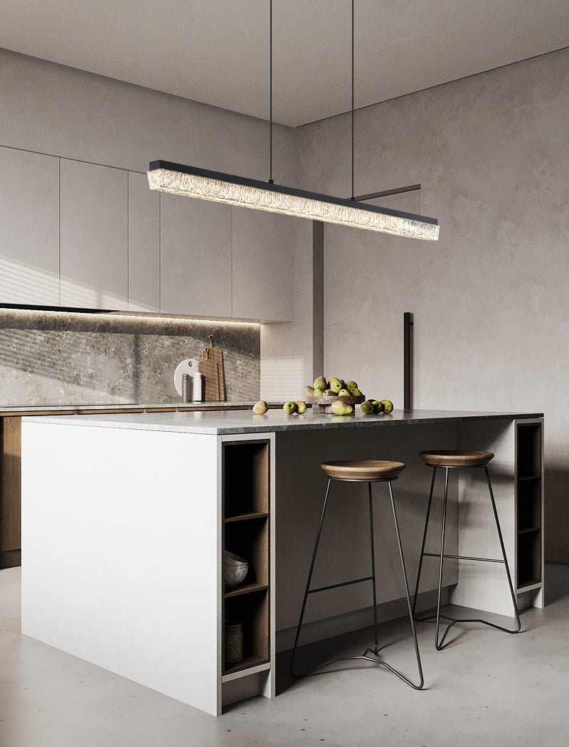 Lustra Pendant Light Black Acrylic Linear
