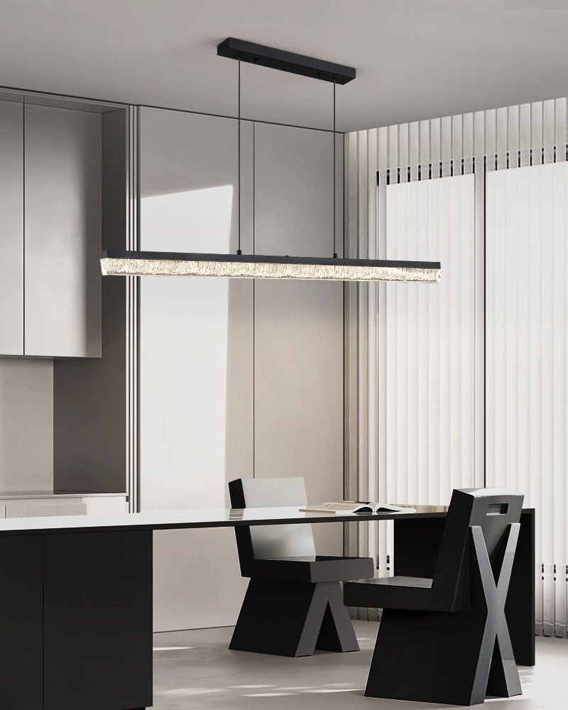 Lustra Pendant Light Black Acrylic Linear