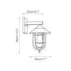 Ionic Vintage Industrial Glass Wall Lamp