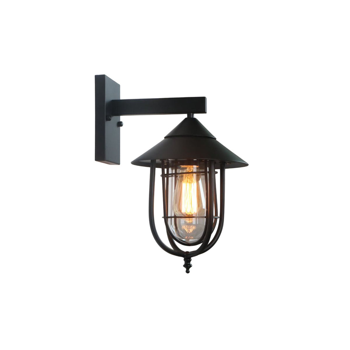 Ionic Vintage Industrial Glass Wall Lamp