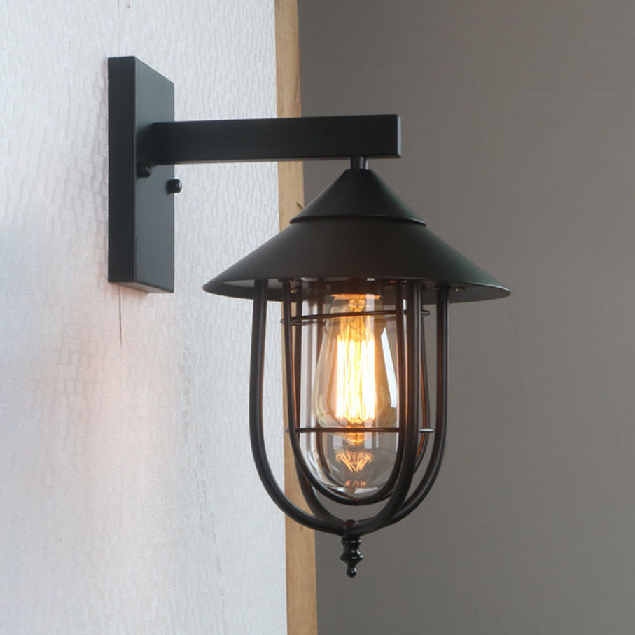Ionic Vintage Industrial Glass Wall Lamp