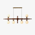 Isilira Classic Wood Glass Linear Pendant Light