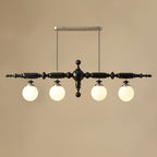 Isilira Classic Wood Glass Linear Pendant Light