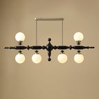 Isilira Classic Wood Glass Linear Pendant Light