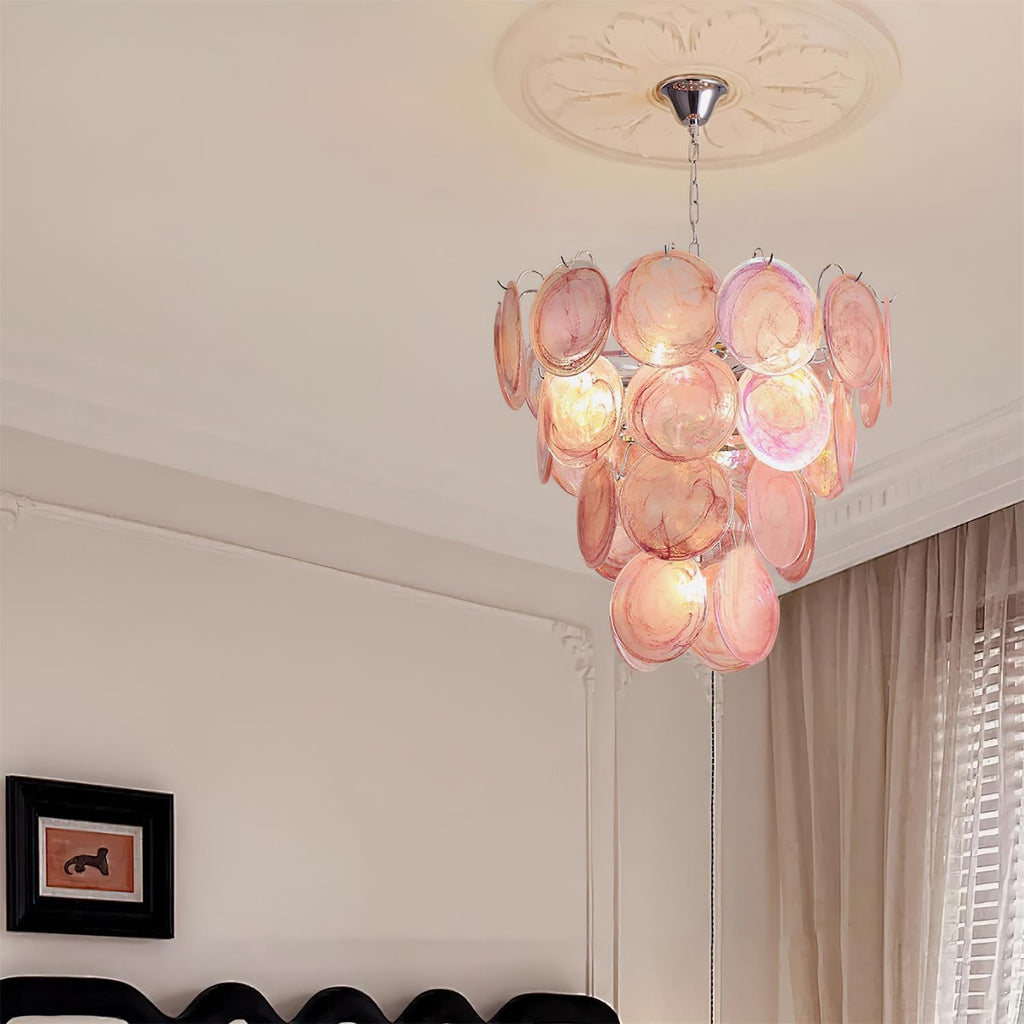 Camisa Chandelier Murano Glass Disc Layers
