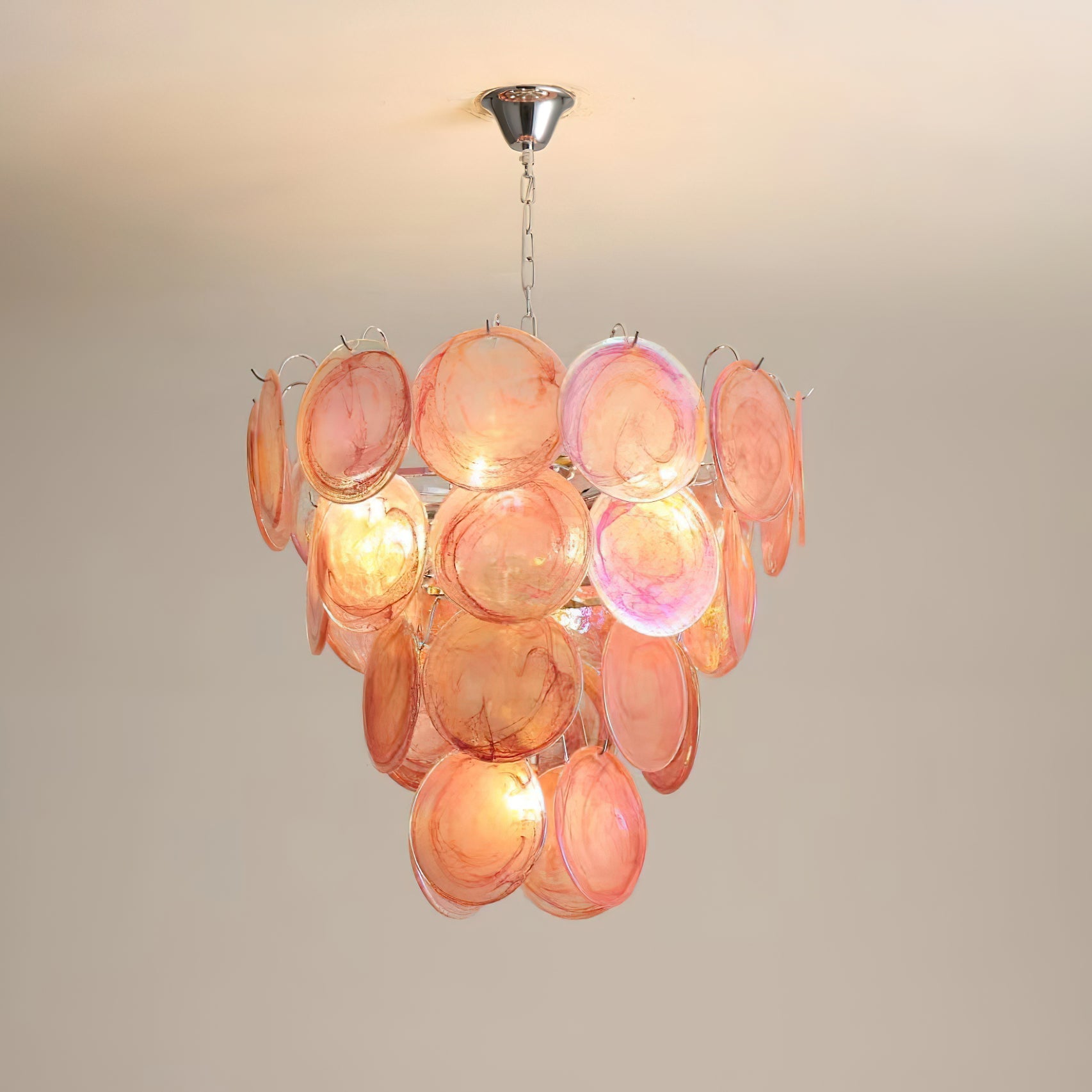 Camisa Chandelier Murano Glass Disc Layers
