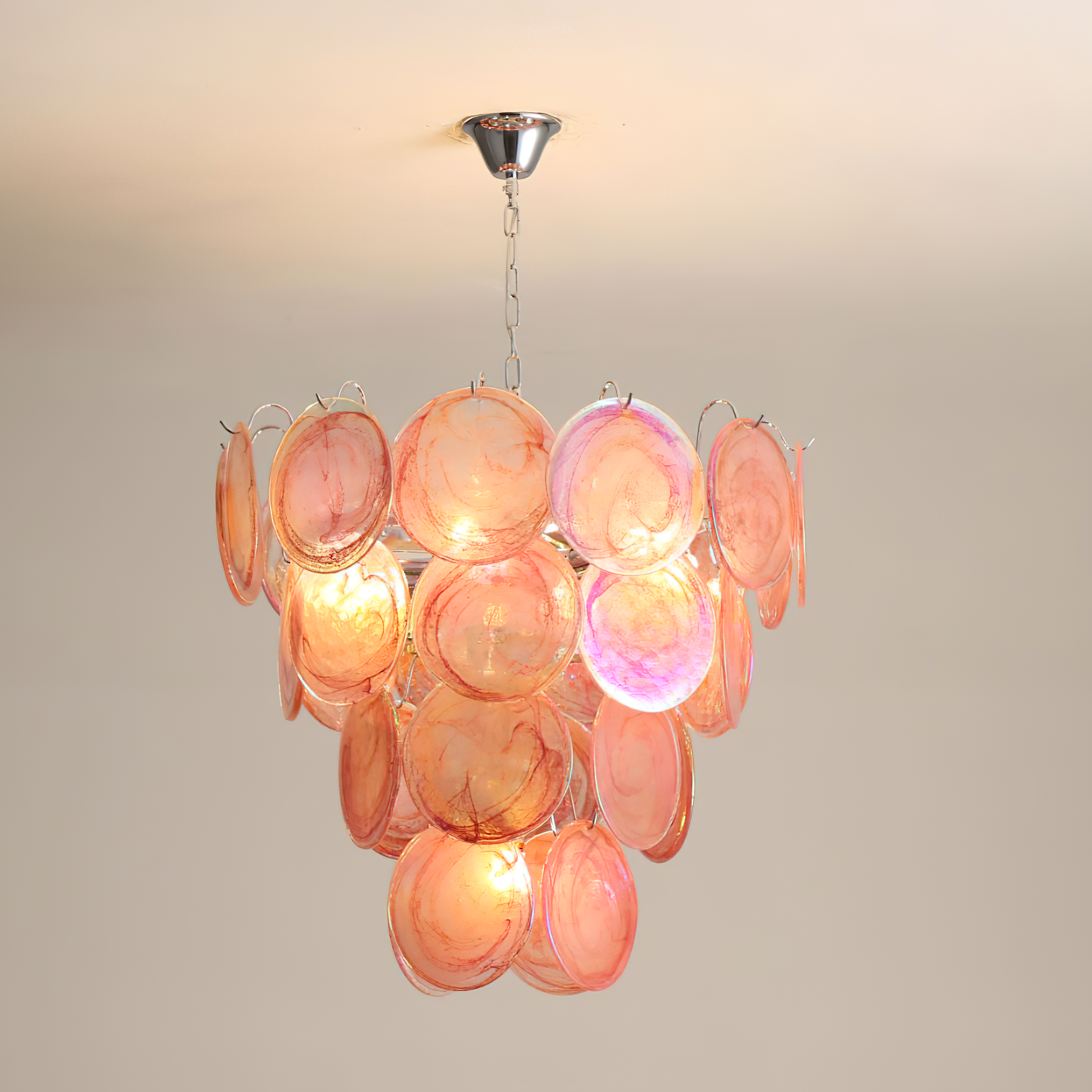 Camisa Chandelier Murano Glass Disc Layers