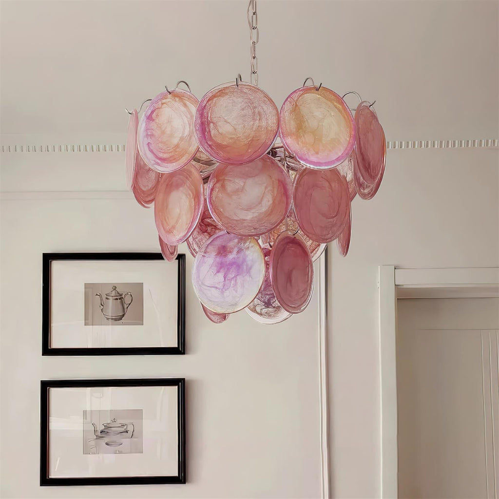 Camisa Chandelier Murano Glass Disc Layers