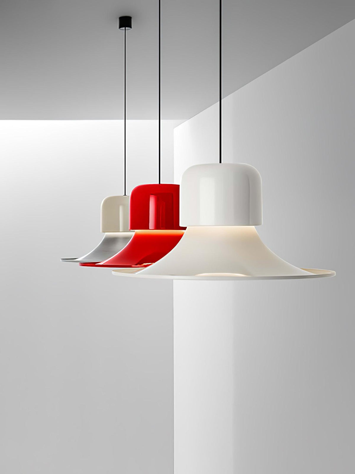 Lustra Pendant Light Aluminum Curved for Kitchen