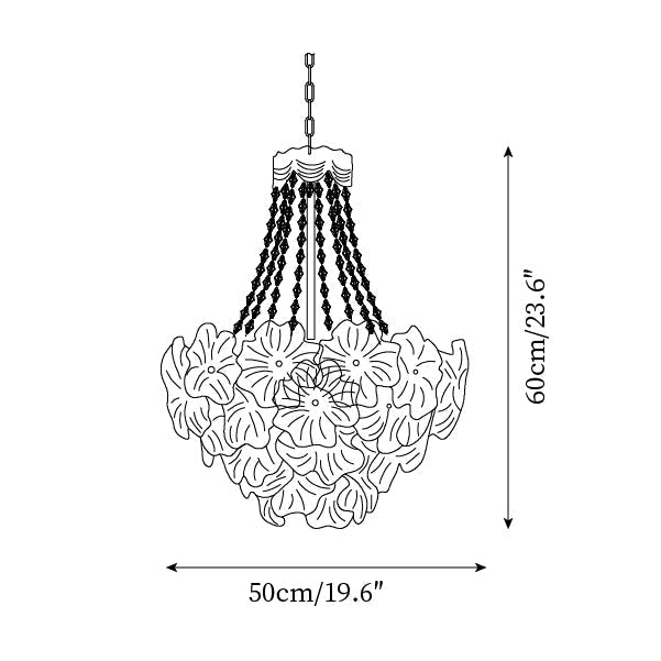 Campina Chandelier Crystal Flower Tiered