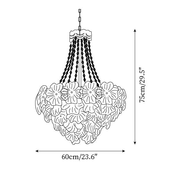 Campina Chandelier Crystal Flower Tiered