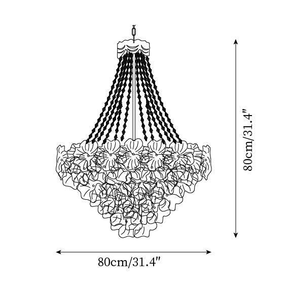 Campina Chandelier Crystal Flower Tiered