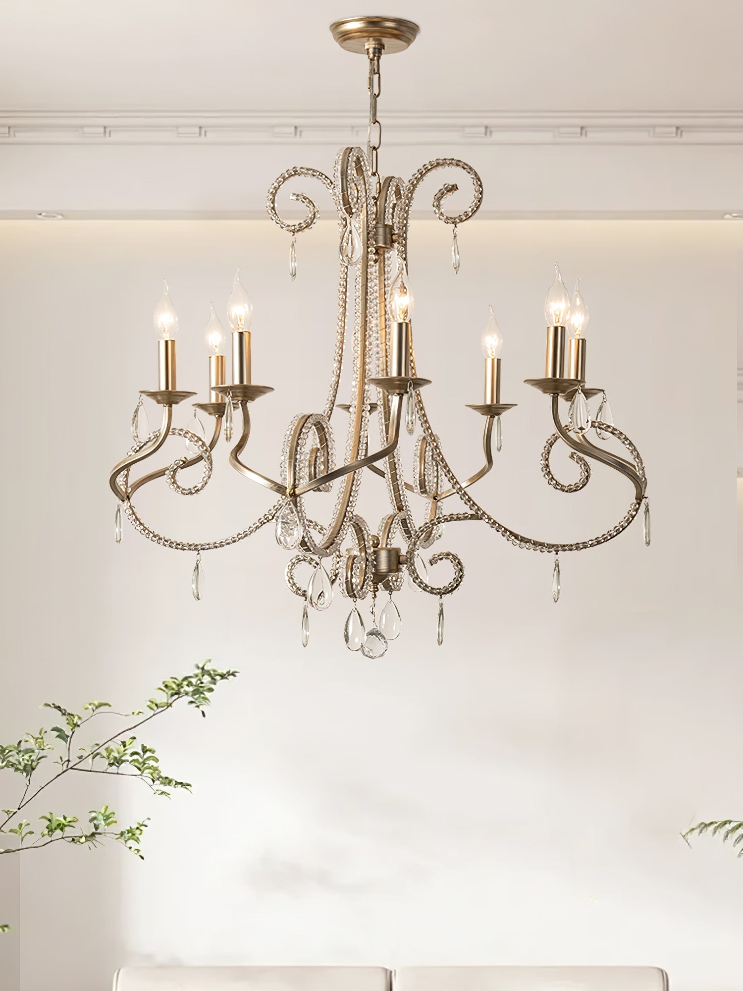 Elysara Crystal Candle Chandelier