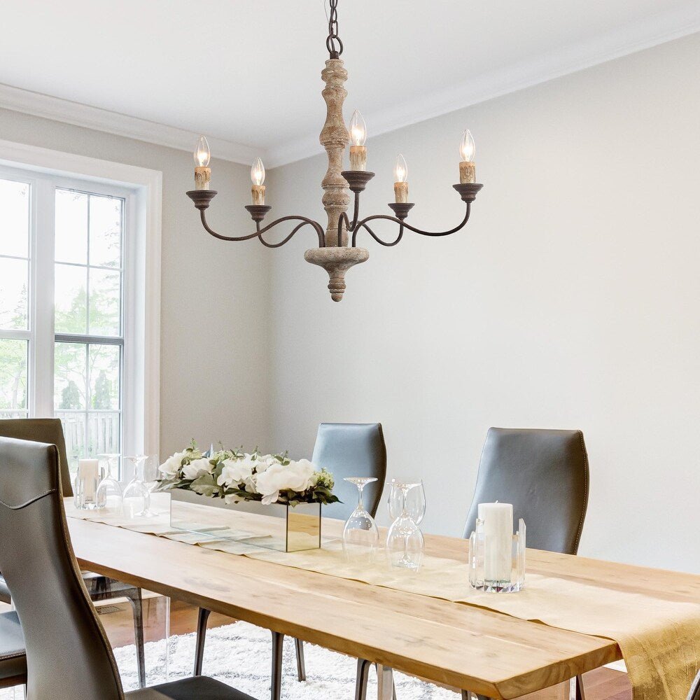Aurora Chandelier Candlestick Farmhouse Rustic