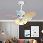 Liora Colorful Glass Ceiling Fan Light