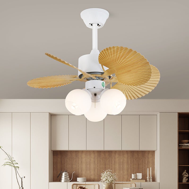 Liora Colorful Glass Ceiling Fan Light