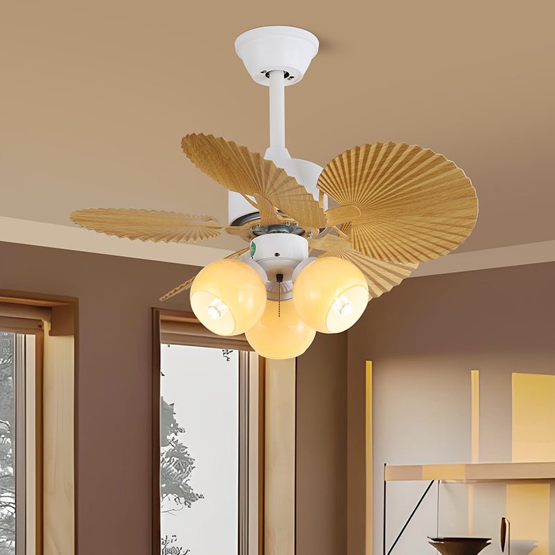 Liora Colorful Glass Ceiling Fan Light
